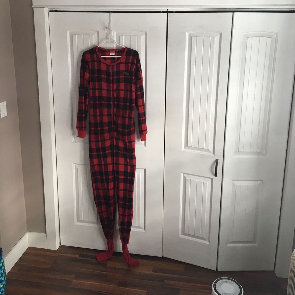 Red Plaid Fleece Onesie